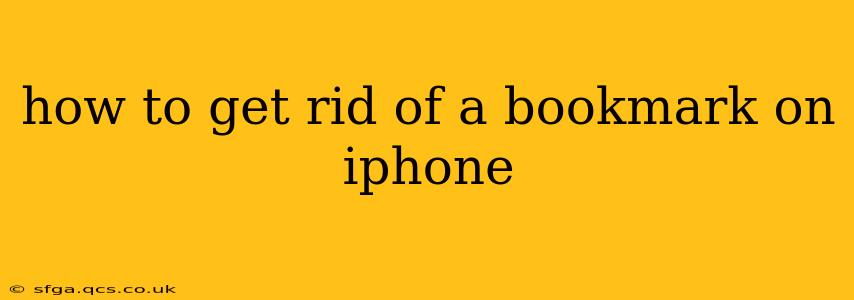 how to get rid of a bookmark on iphone