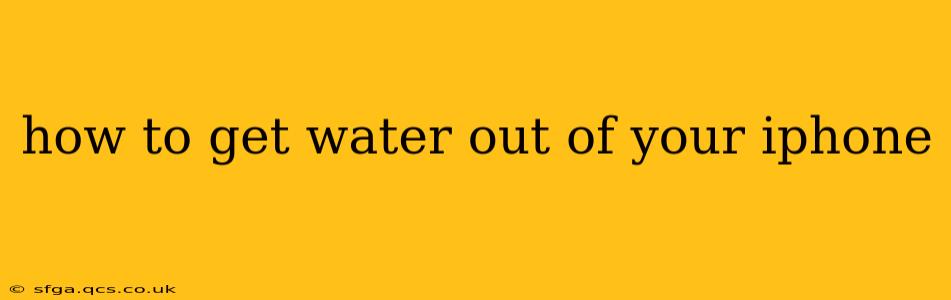 how to get water out of your iphone