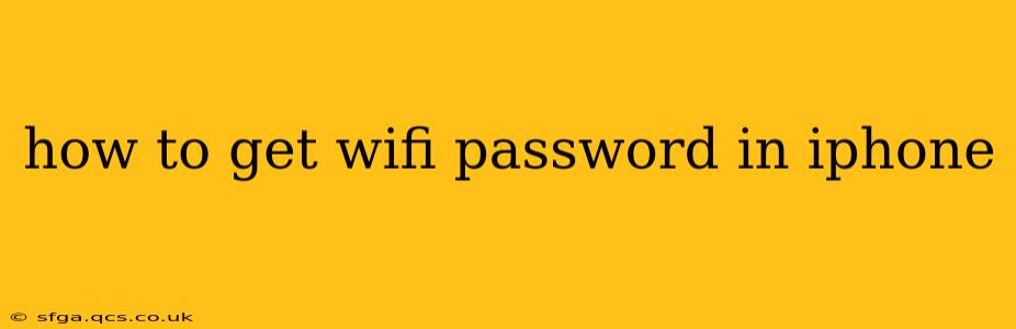 how to get wifi password in iphone