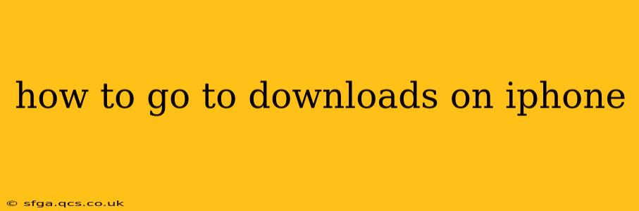 how to go to downloads on iphone