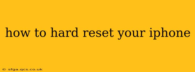 how to hard reset your iphone