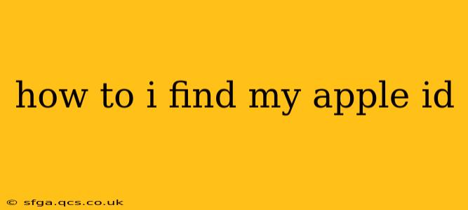 how to i find my apple id