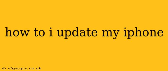 how to i update my iphone