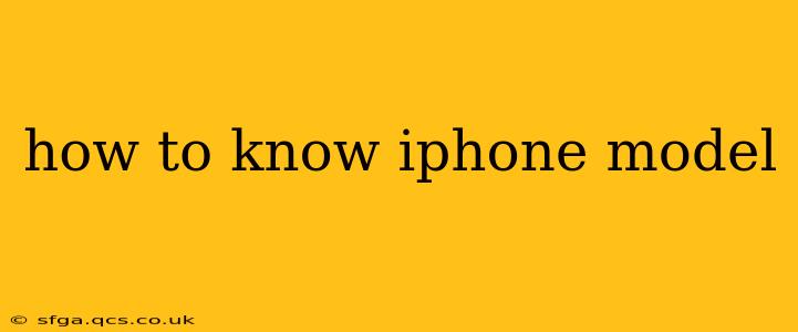 how to know iphone model