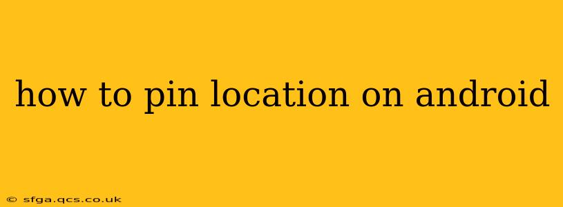 how to pin location on android