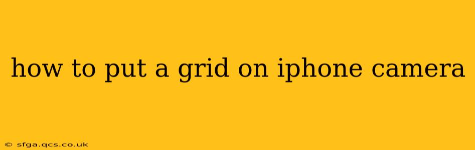 how to put a grid on iphone camera