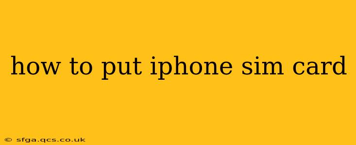 how to put iphone sim card