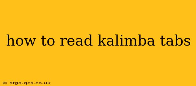 how to read kalimba tabs