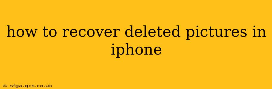 how to recover deleted pictures in iphone