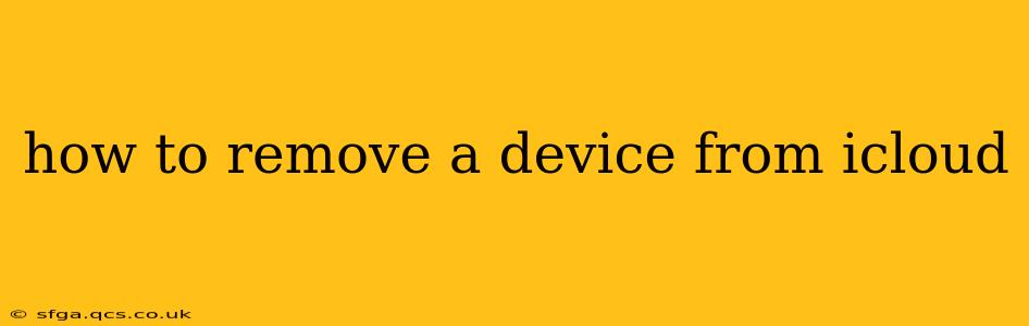 how to remove a device from icloud