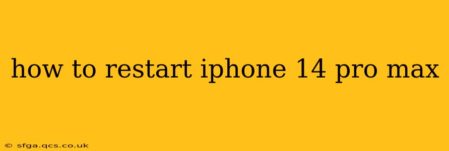 how to restart iphone 14 pro max