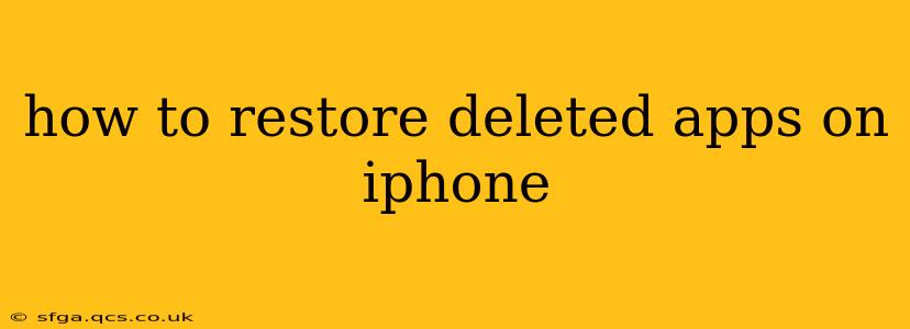 how to restore deleted apps on iphone