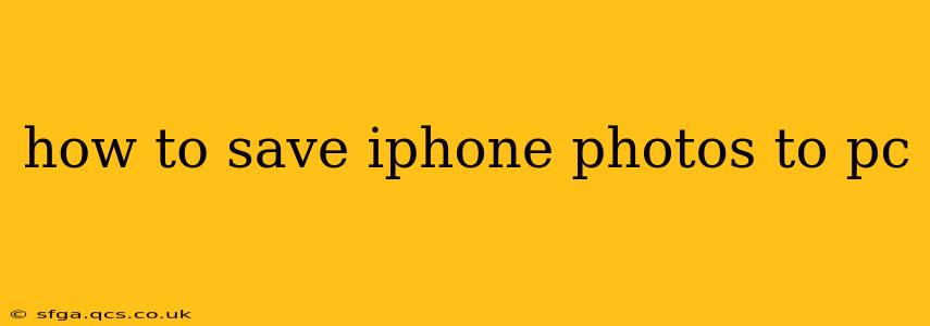 how to save iphone photos to pc