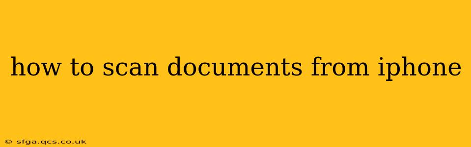 how to scan documents from iphone