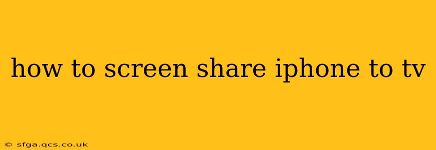 how to screen share iphone to tv