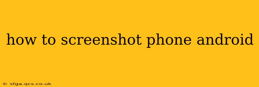 how to screenshot phone android