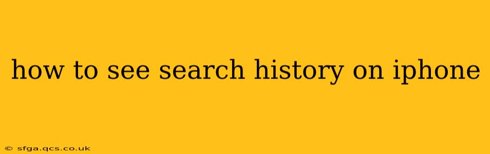 how to see search history on iphone