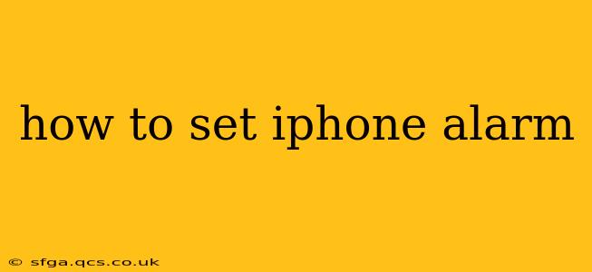 how to set iphone alarm