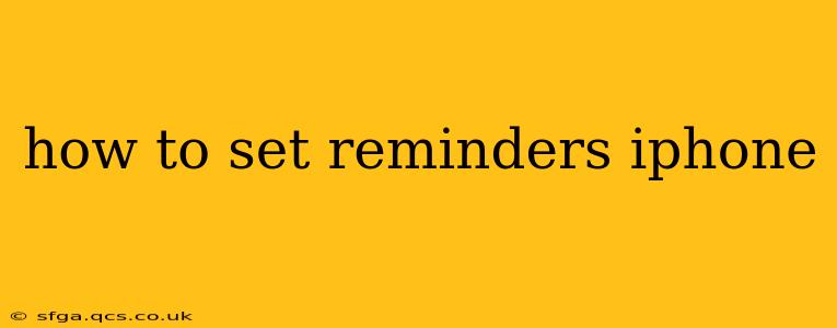 how to set reminders iphone