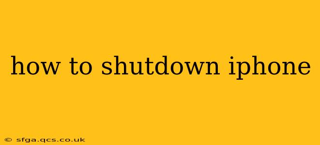 how to shutdown iphone
