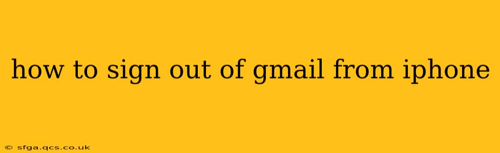 how to sign out of gmail from iphone