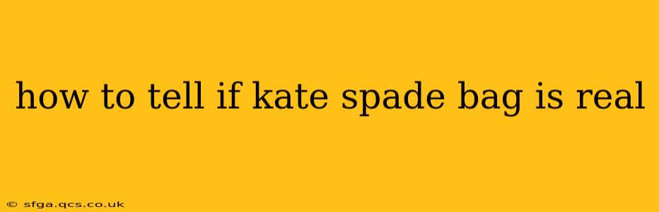 how to tell if kate spade bag is real