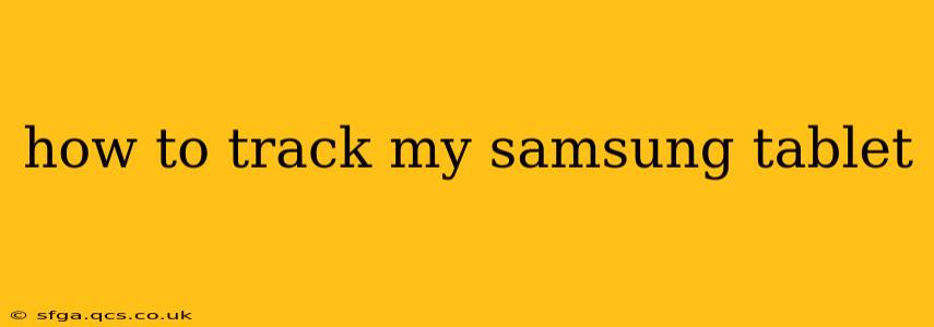 how to track my samsung tablet
