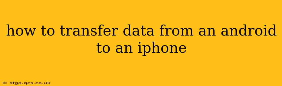 how to transfer data from an android to an iphone
