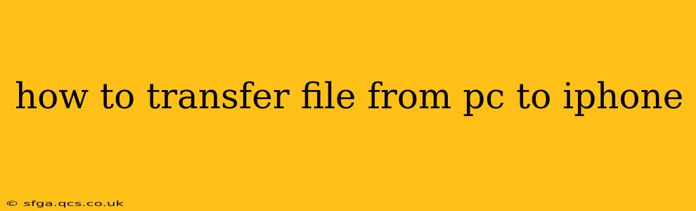 how to transfer file from pc to iphone