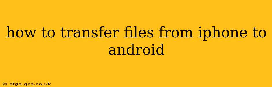 how to transfer files from iphone to android