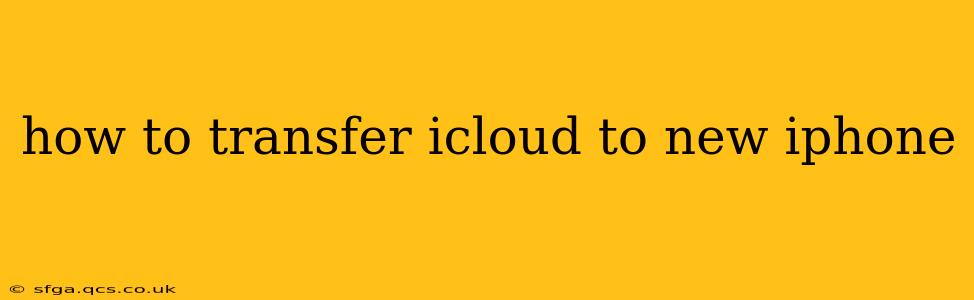 how to transfer icloud to new iphone