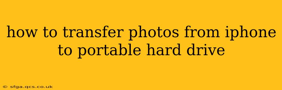 how to transfer photos from iphone to portable hard drive