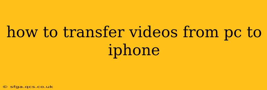 how to transfer videos from pc to iphone