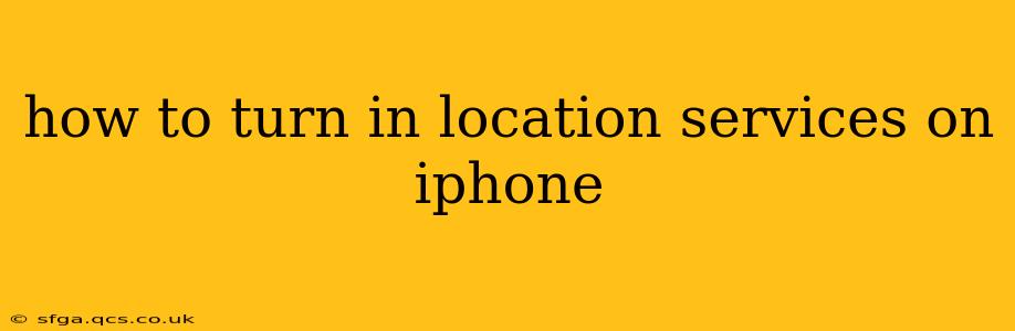 how to turn in location services on iphone