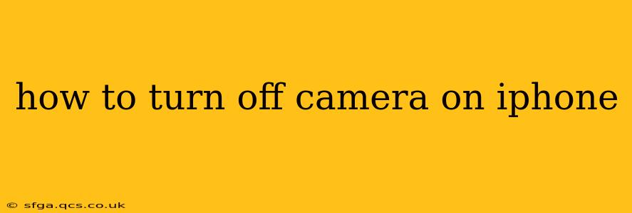how to turn off camera on iphone