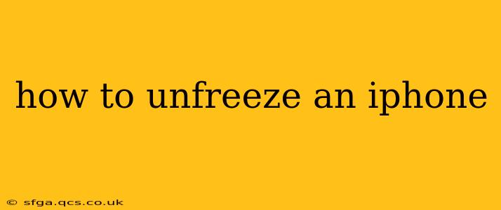 how to unfreeze an iphone