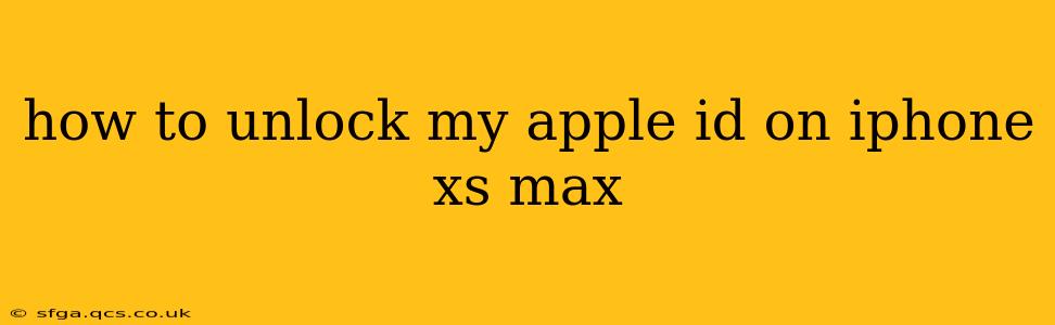 how to unlock my apple id on iphone xs max