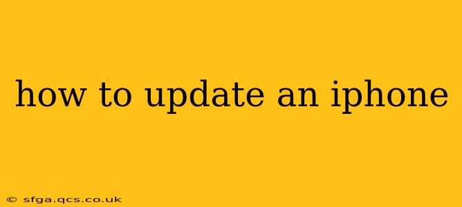 how to update an iphone