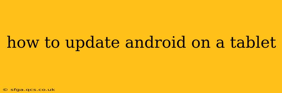 how to update android on a tablet