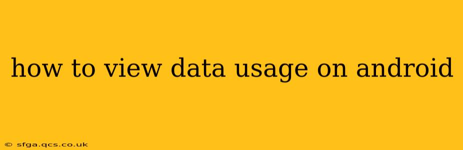 how to view data usage on android