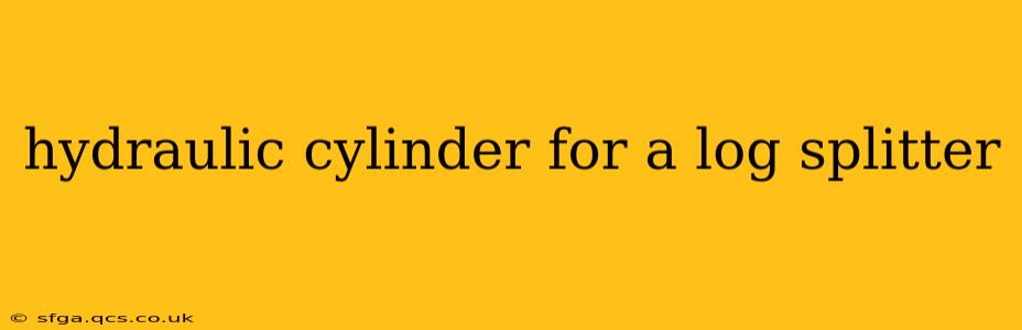 hydraulic cylinder for a log splitter
