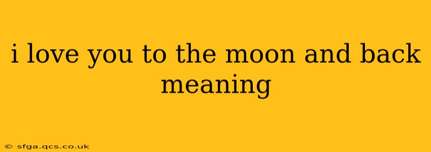 i love you to the moon and back meaning
