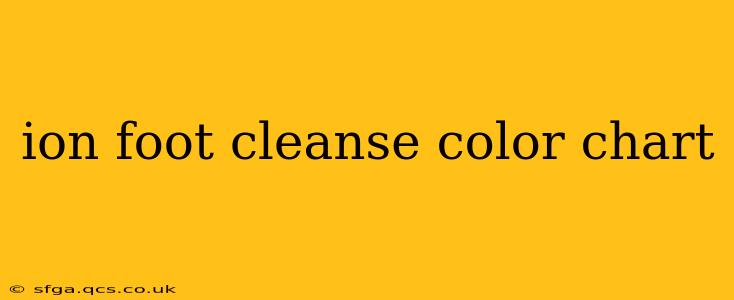ion foot cleanse color chart