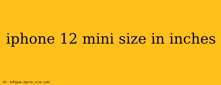 iphone 12 mini size in inches