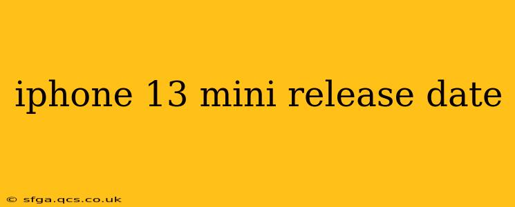 iphone 13 mini release date