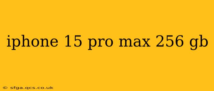 iphone 15 pro max 256 gb