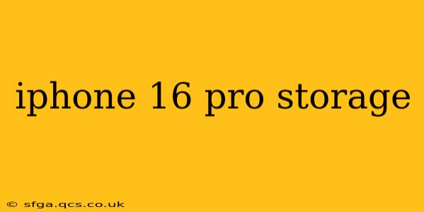 iphone 16 pro storage
