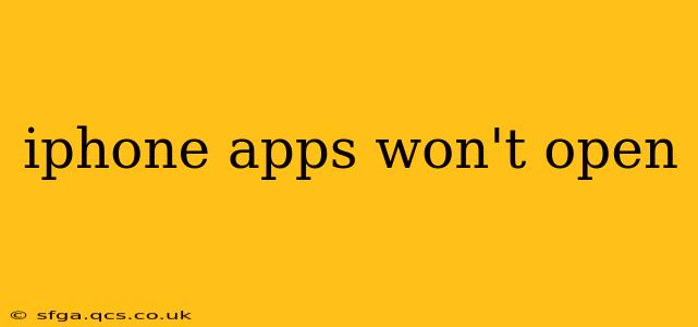 iphone apps won't open