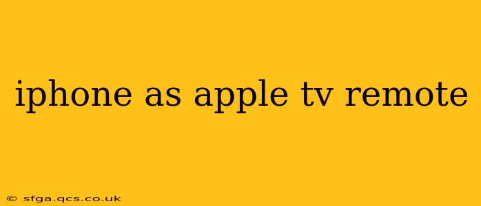 iphone as apple tv remote