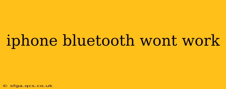 iphone bluetooth wont work